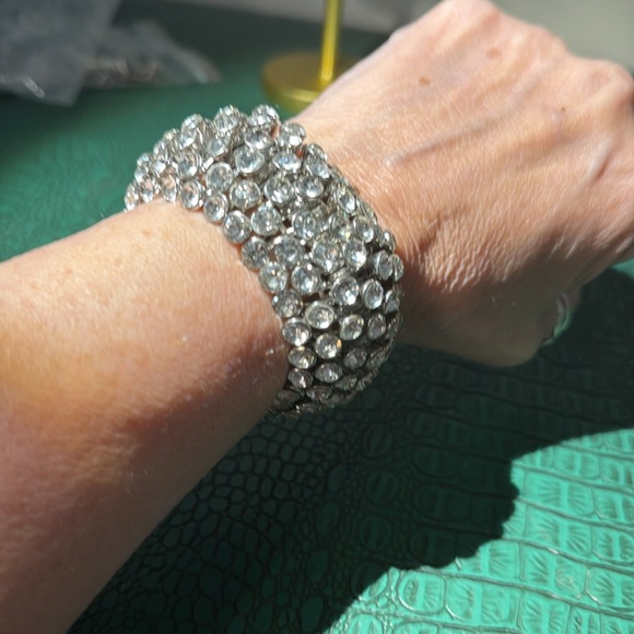 Jewelry - Anthropologie Dazzling Silver Crystal Bracelet